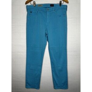 AG Adriano Goldschmied The Prima Crop Mid Rise Cigarette Crop Blue Pants size 31